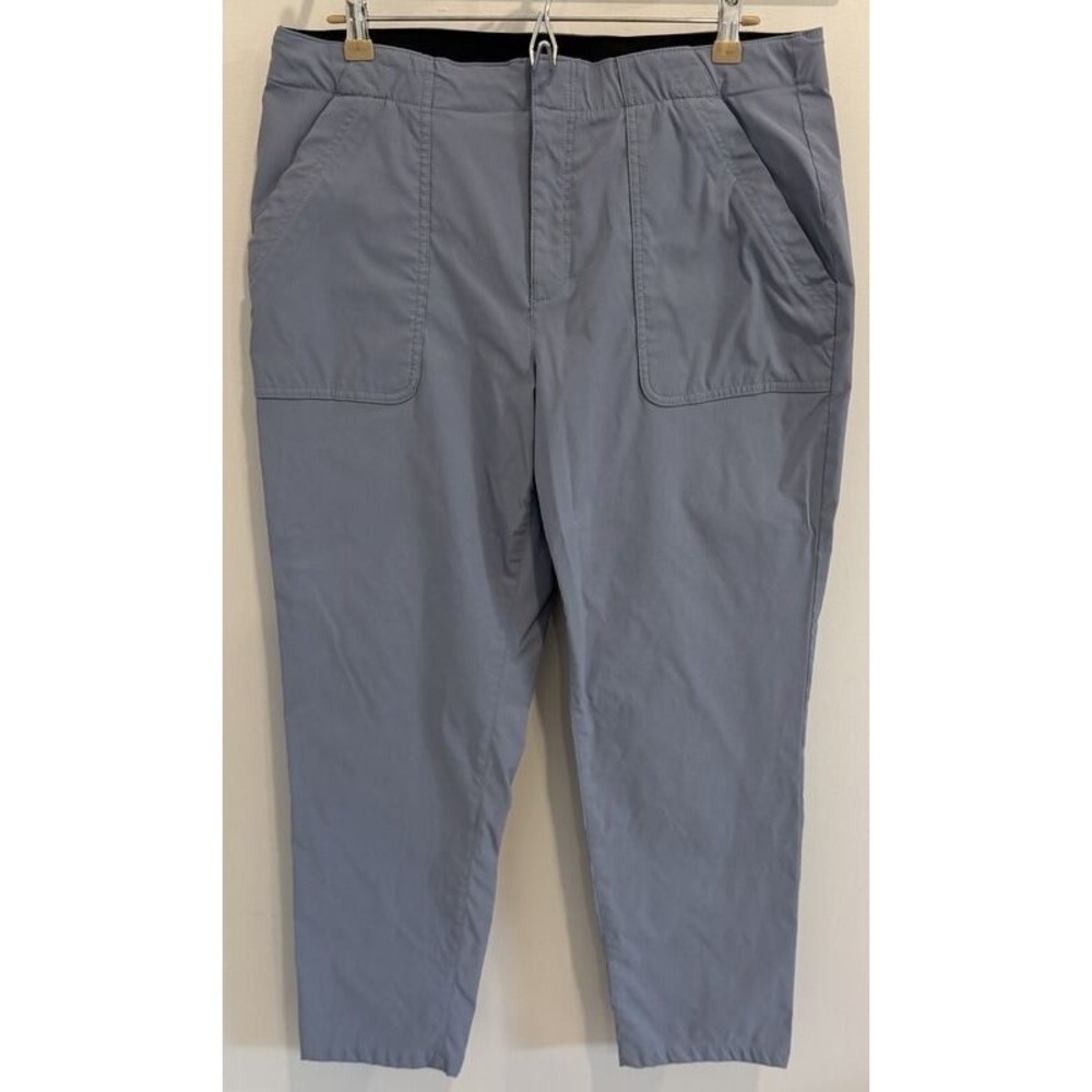 Eddie Bauer Womens Horizon Pants UPF 50 Straight Ankle Pants Light Blue Size 16